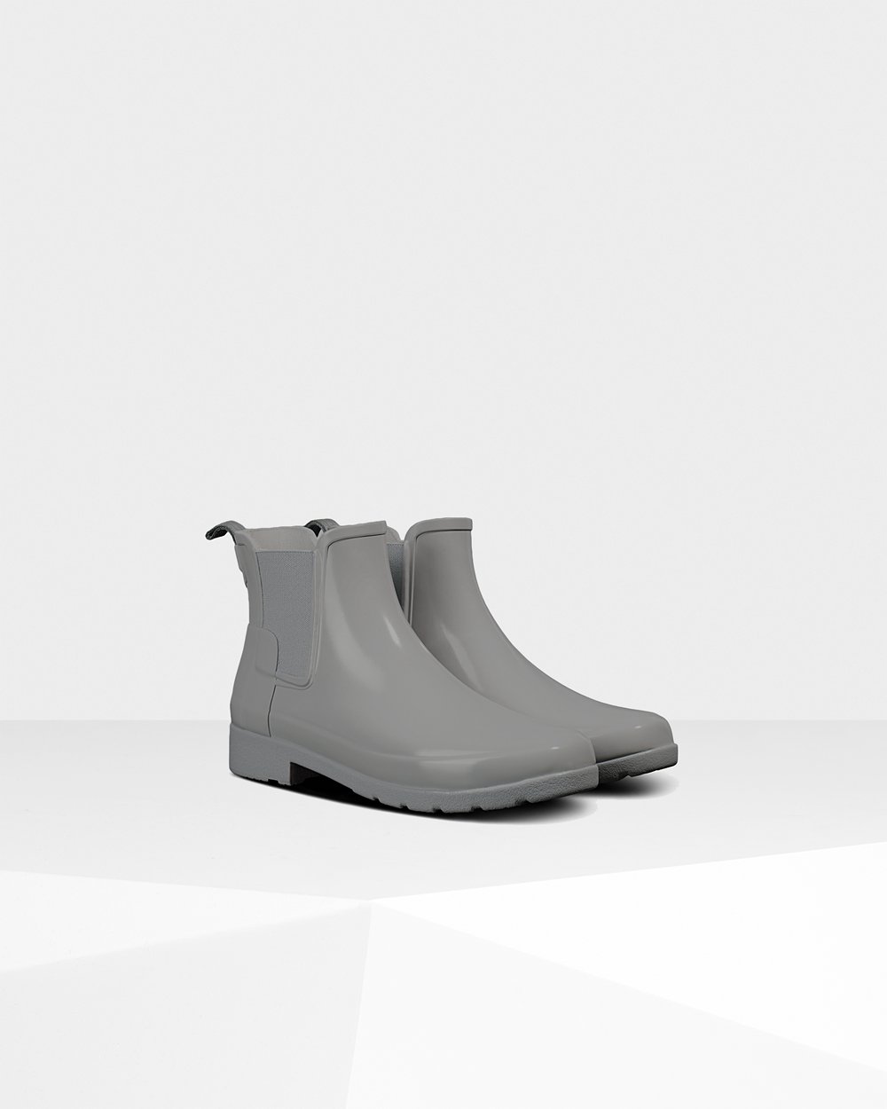Botas Chelsea Hunter Feminina Cinzentas - Refined Gloss Slim Fit - 50LWQHVNE
